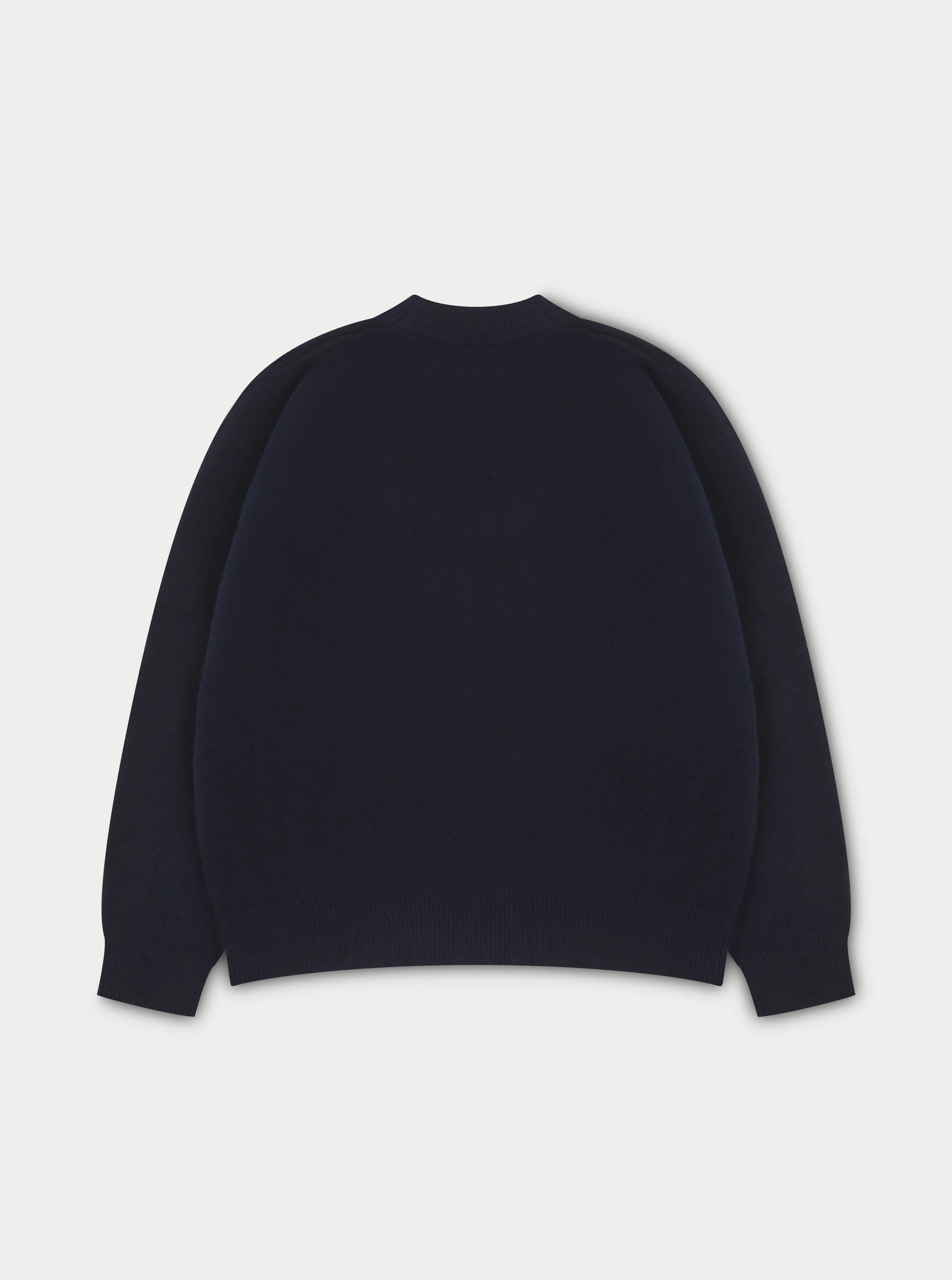 FLUFFY EMBLEM KNITTED CREW - NAVY - Image 10