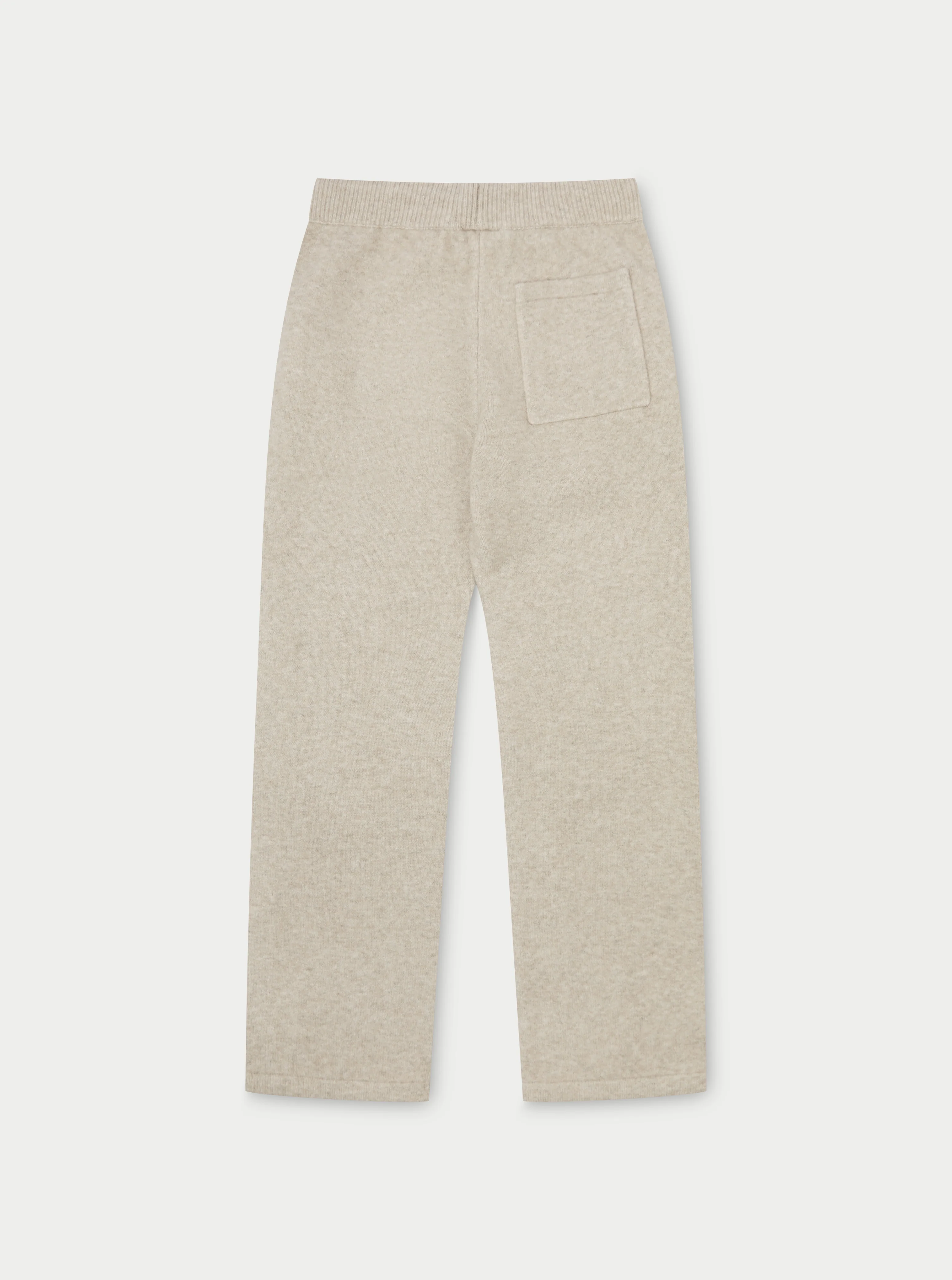 FLUFFY EMBLEM KNITTED JOGGERS - BEIGE - Image 8