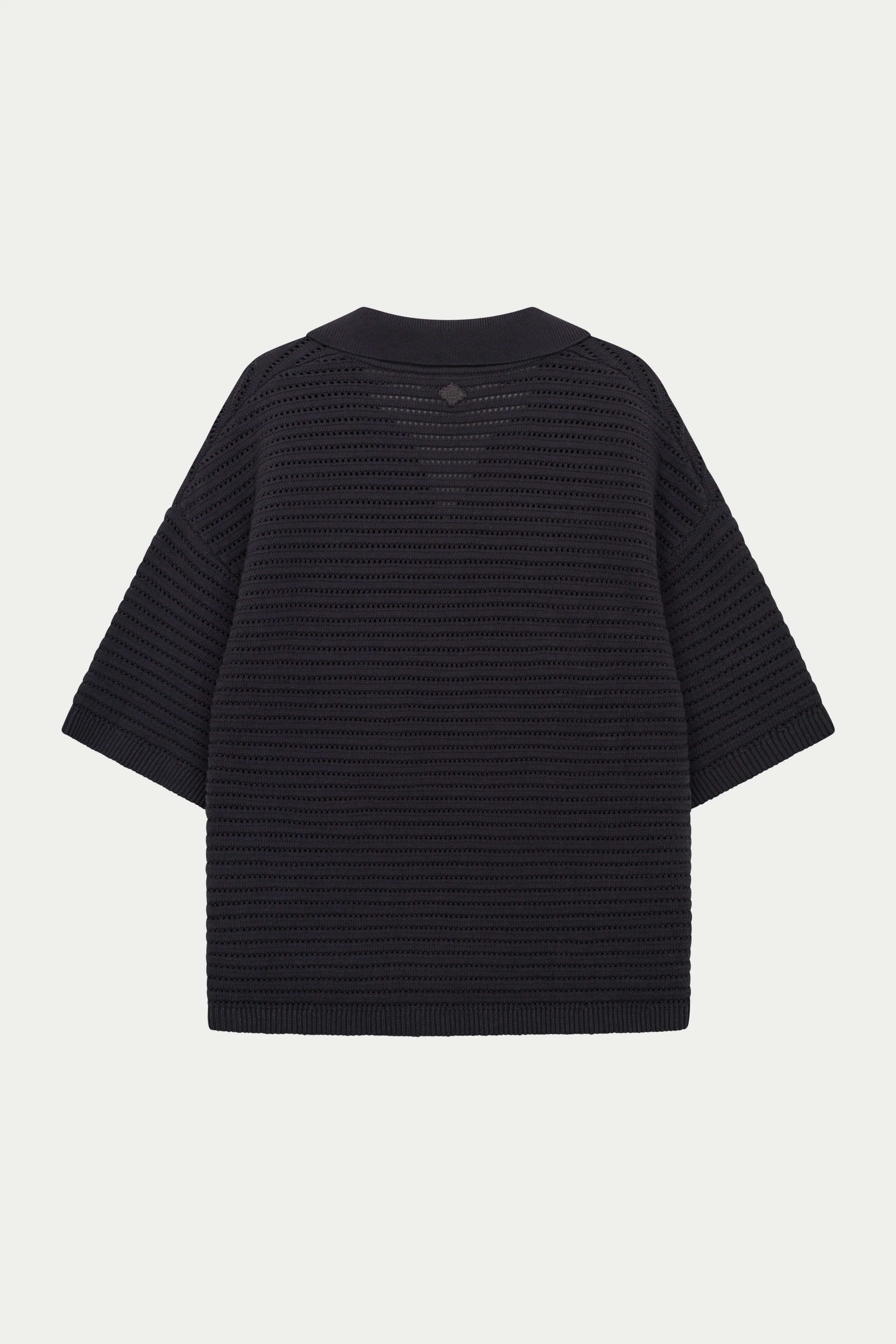 KNITTED POLO SHIRT - CHARCOAL - Image 13