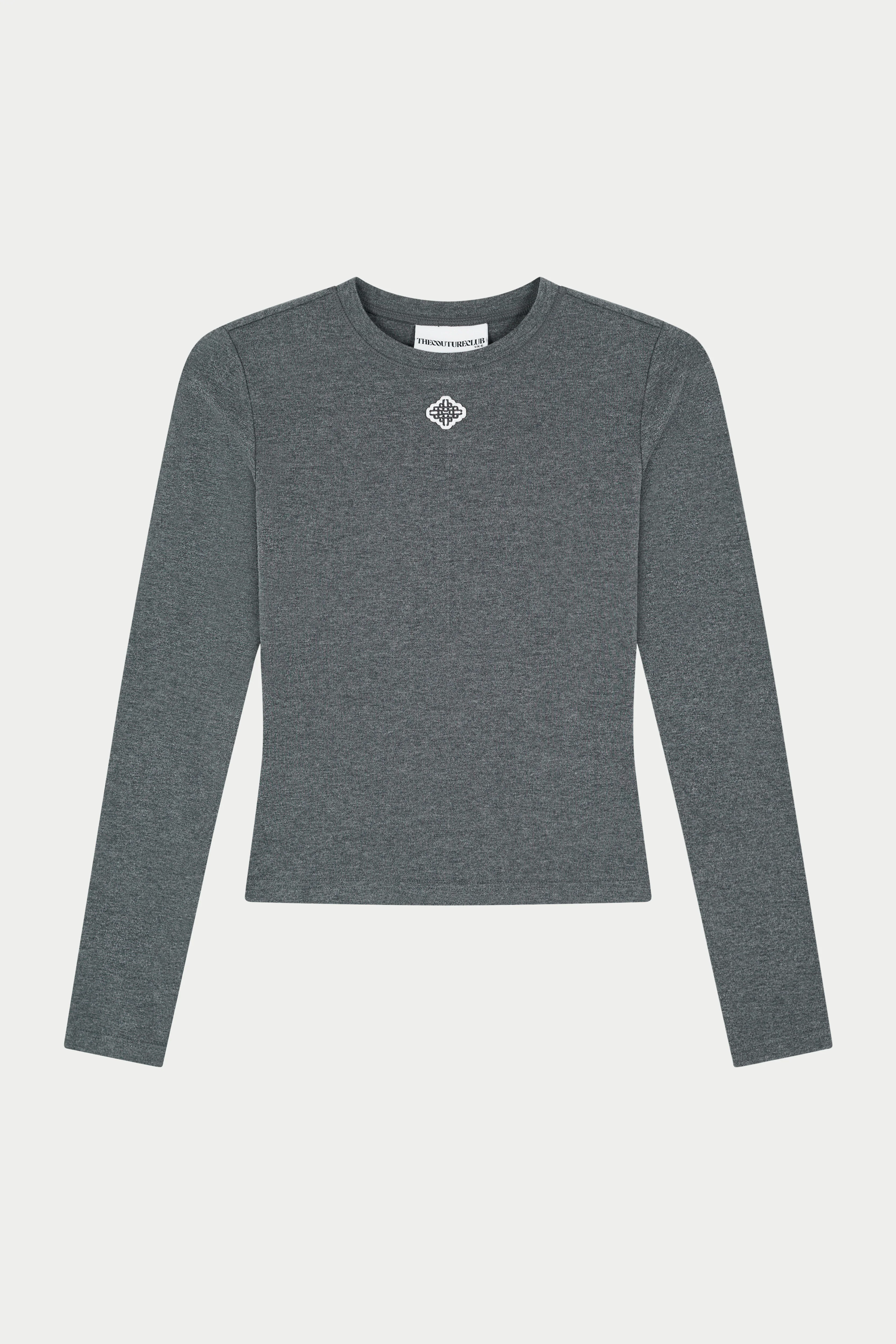SCULPT SOFT TOUCH LONG SLEEVE TOP - CHARCOAL