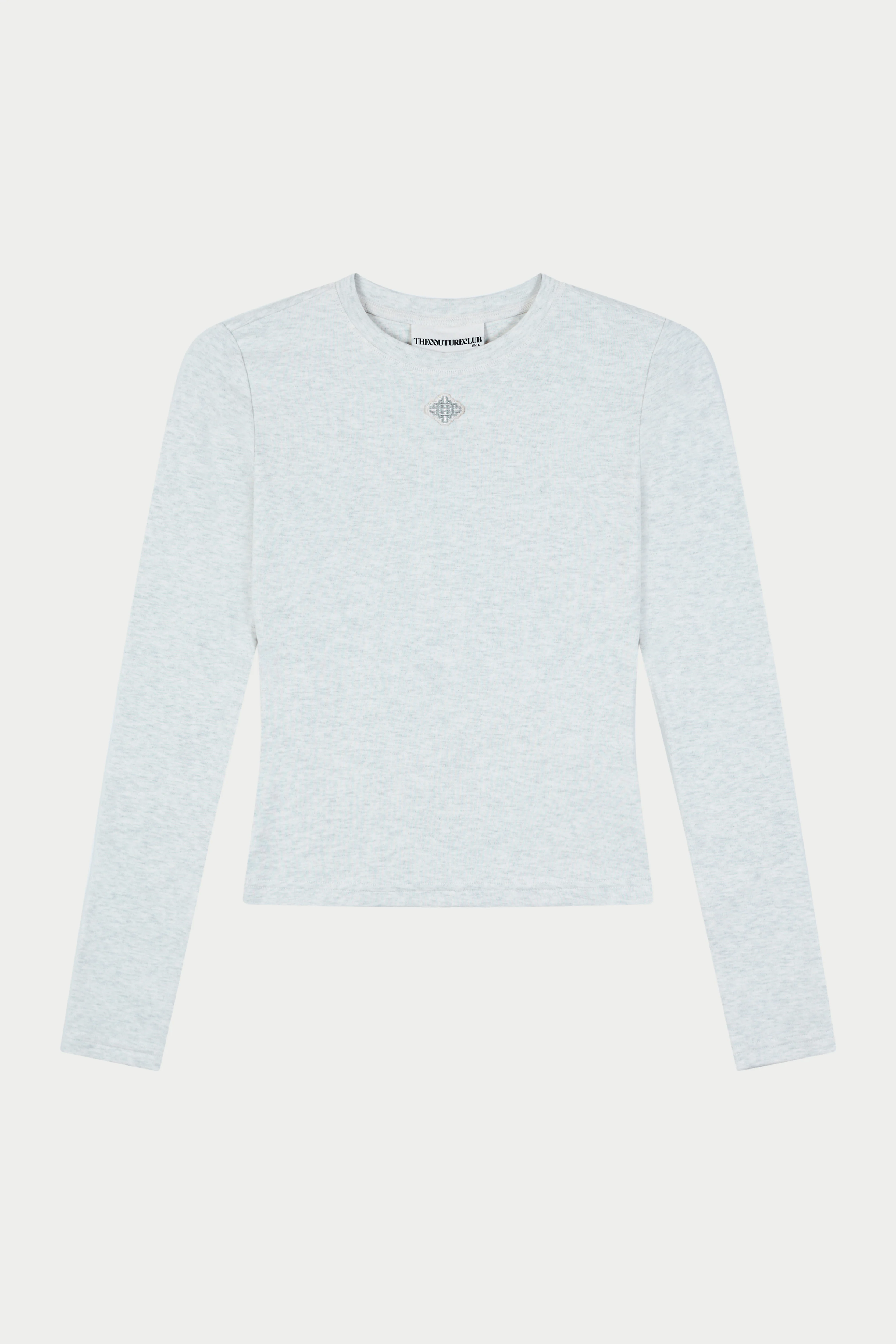 SCULPT SOFT TOUCH LONG SLEEVE TOP - GREY MARL