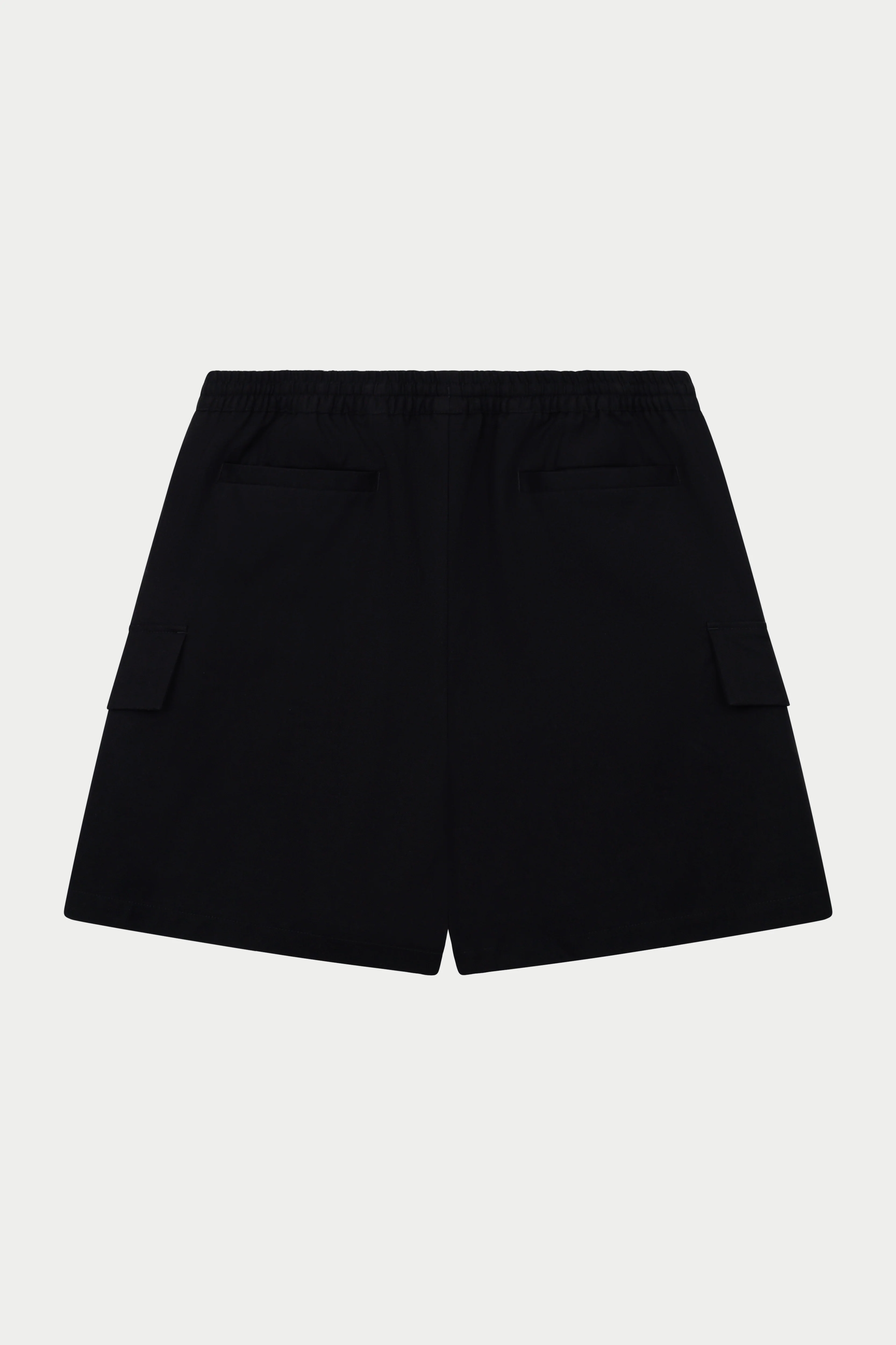 WIDE LEG SIDE POCKET SHORTS - BLACK - Image 11